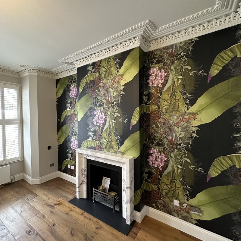 Expert luxury wallpaper hanging and professional lining paper application in NW London