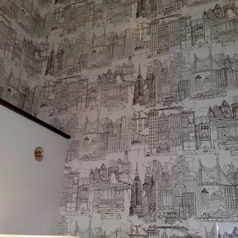 Expert luxury wallpaper hanging and professional lining paper application in NW London